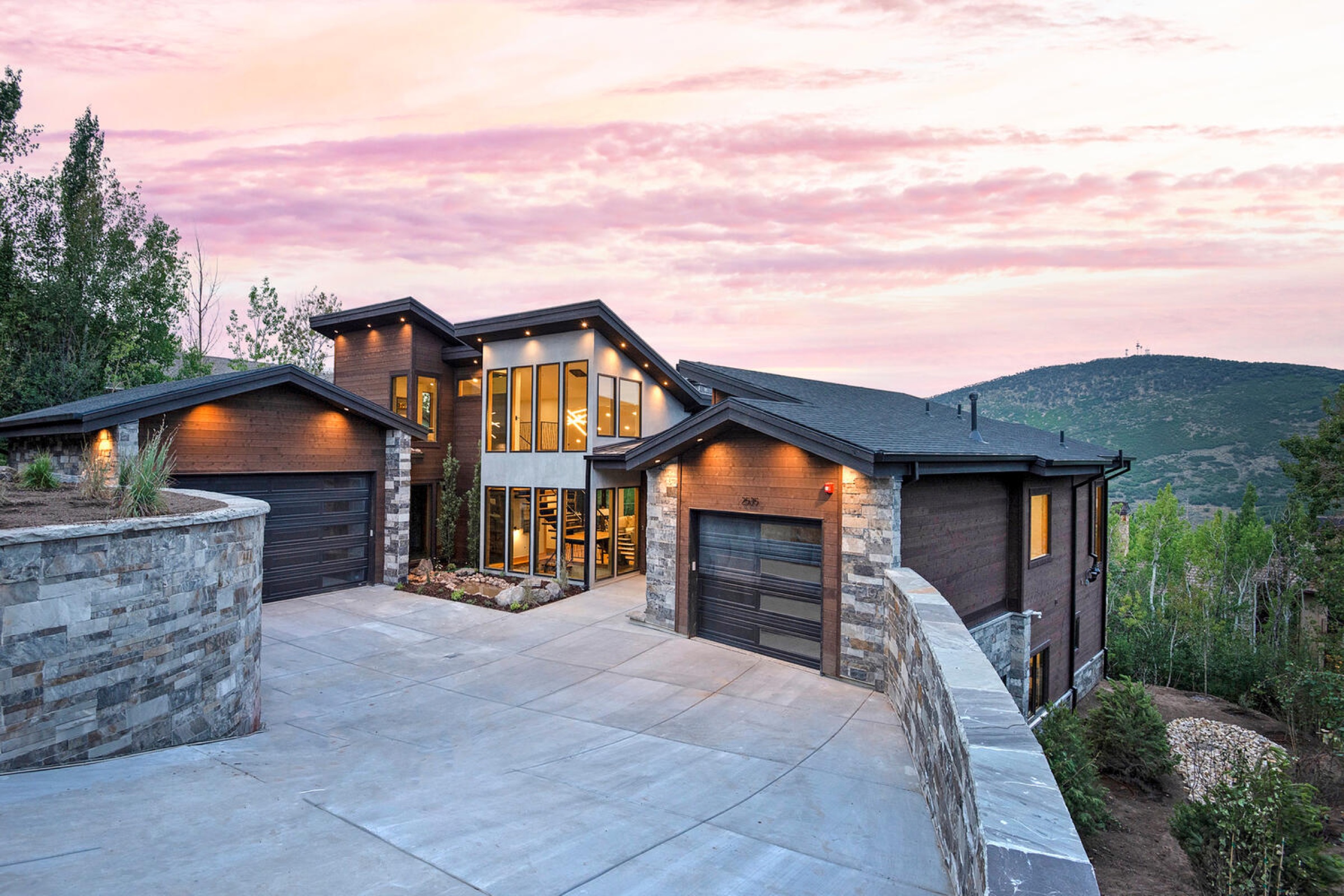 A Guardian custom home set against the Wasatch range