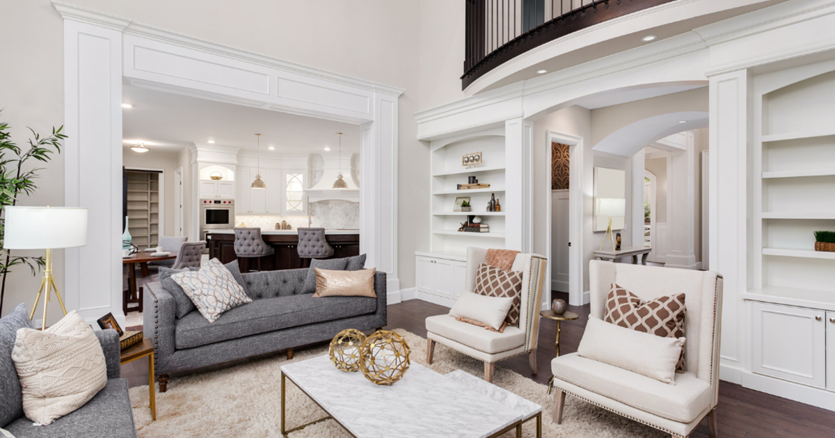 custom home builder custom living room